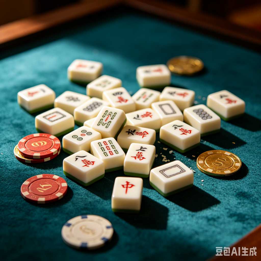 retro text mahjong tiles